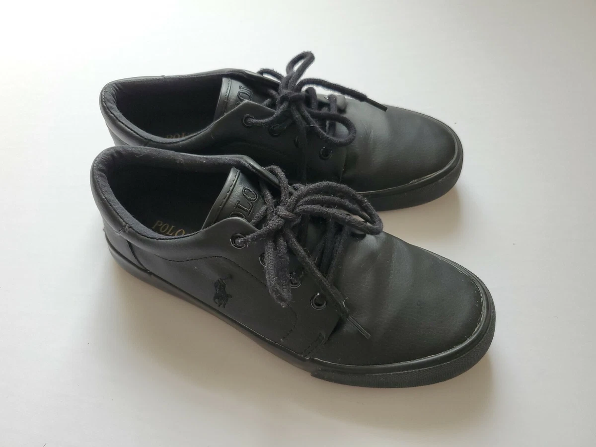 Boys black ralph lauren shoes sale