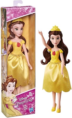 Hasbro Disney Princess Belle Puppe Figur Prinzessin im gelben Kleid mit Krone