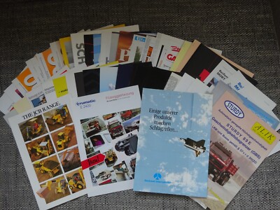 52x LKW Truck NFZ Zulieferer Prospekt Konvolut Brochure Bosch JCB selten rare