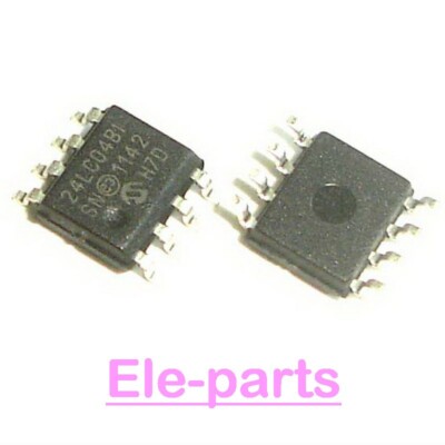 10 PCS 24LC04B-I/SN SOP-8 24LC04BI 24LC04 CMOS 4K I2C Serial EEPROM IC Chip