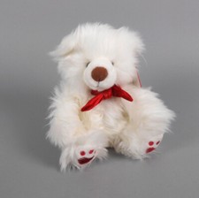 Valentine Teddy Bear Russ White Plush 9" Valentino with Red Bow