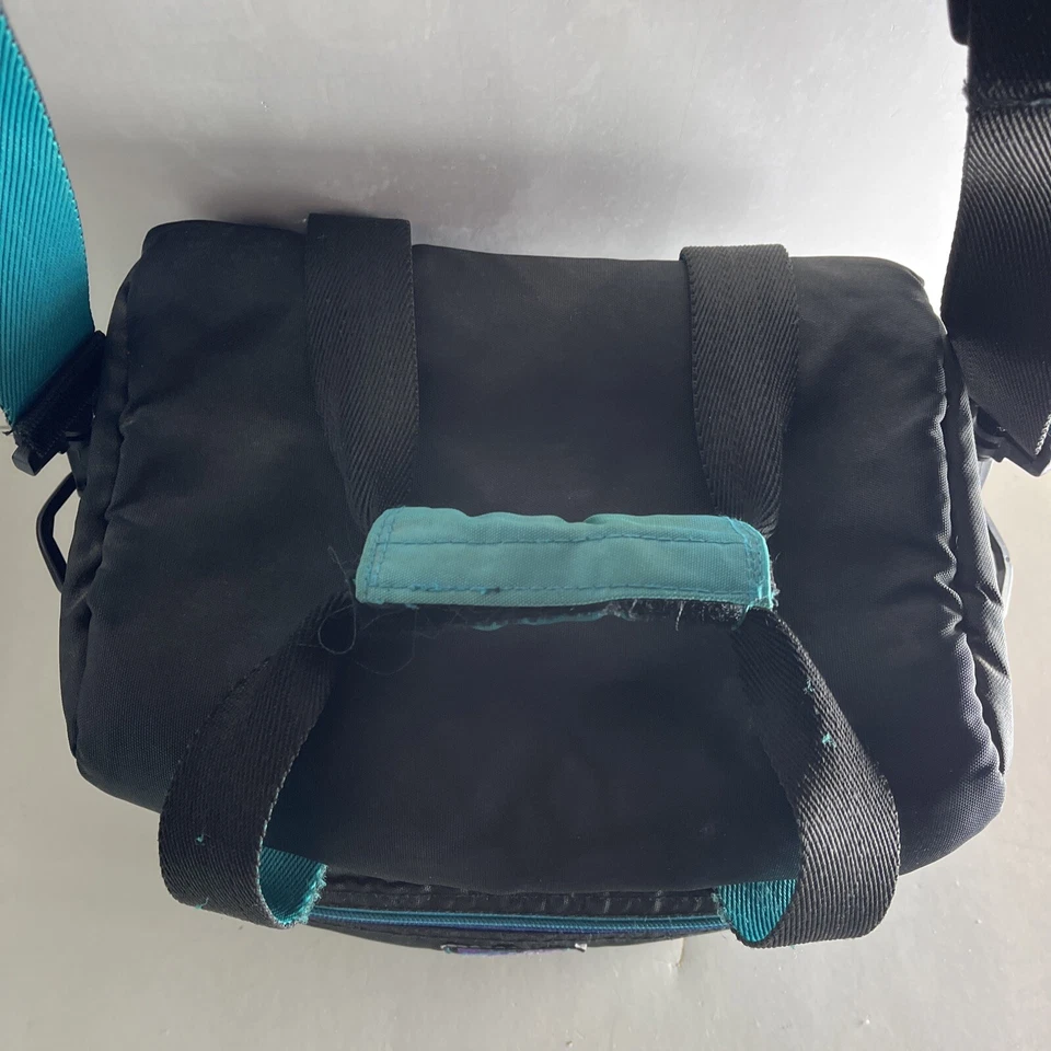 Vintage Samsonite World Sport Padded Camera Bag Teal Purple Black W Strap Retro - Image 3 of 4