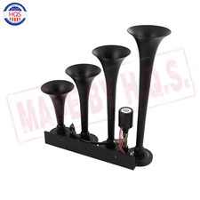 185db Super Loud Four Trumpet Air Horn 12V / 24V For Truck Car Vehicle