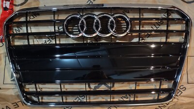Audi OEM 2013-2017 A5 S5 Front Grille Assembly Gloss Black With