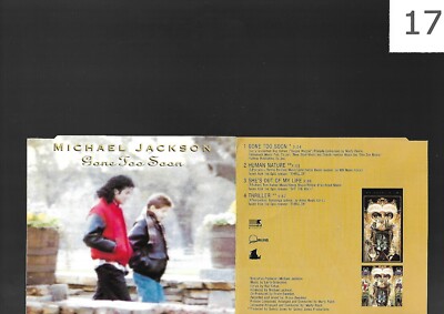 Maxi CD Michael Jackson - Gone Too Soon. Die CD ist grade noch Akzeptabel 
