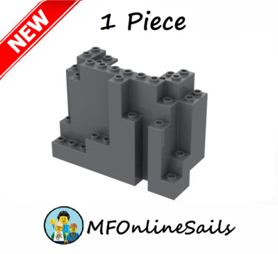   1 NEW LEGO BURP PIECES Dark Bluish Gray Mountain Bottom 4x10x6 rock panels