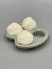 Pretend Play Fake Food Cupcakes 3 W/ Cup Cake Tray Desert