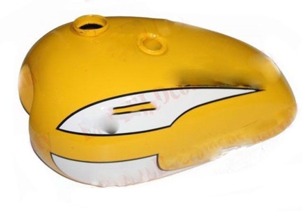 Passt FüR Triumph T140 Benzin Kraftstofftank Gelb Creme Weiß Lackiert Repro S2U-image
