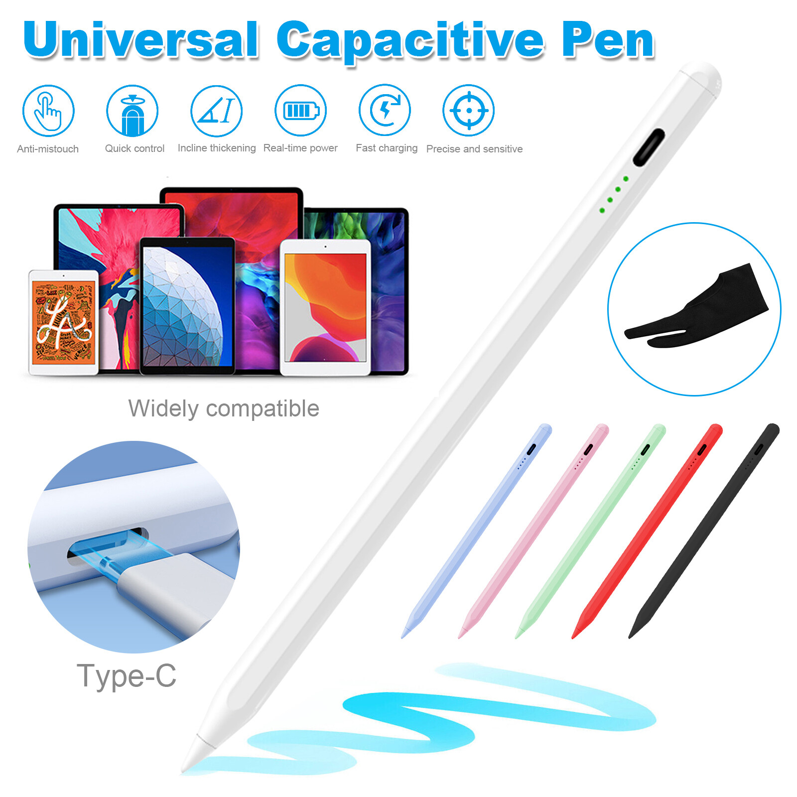 Stylus Pencil For Apple iPad 10/9/8/7/6th Gen Air 6/5/4 Pro/Mini 2018-2024 Pen