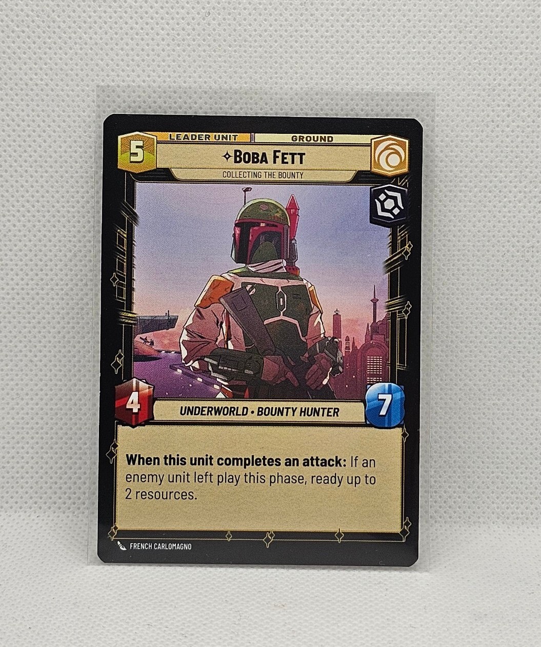 Boba Fett Leader - 015/252 - Common  -Star Wars Unlimited Spark of Rebellion