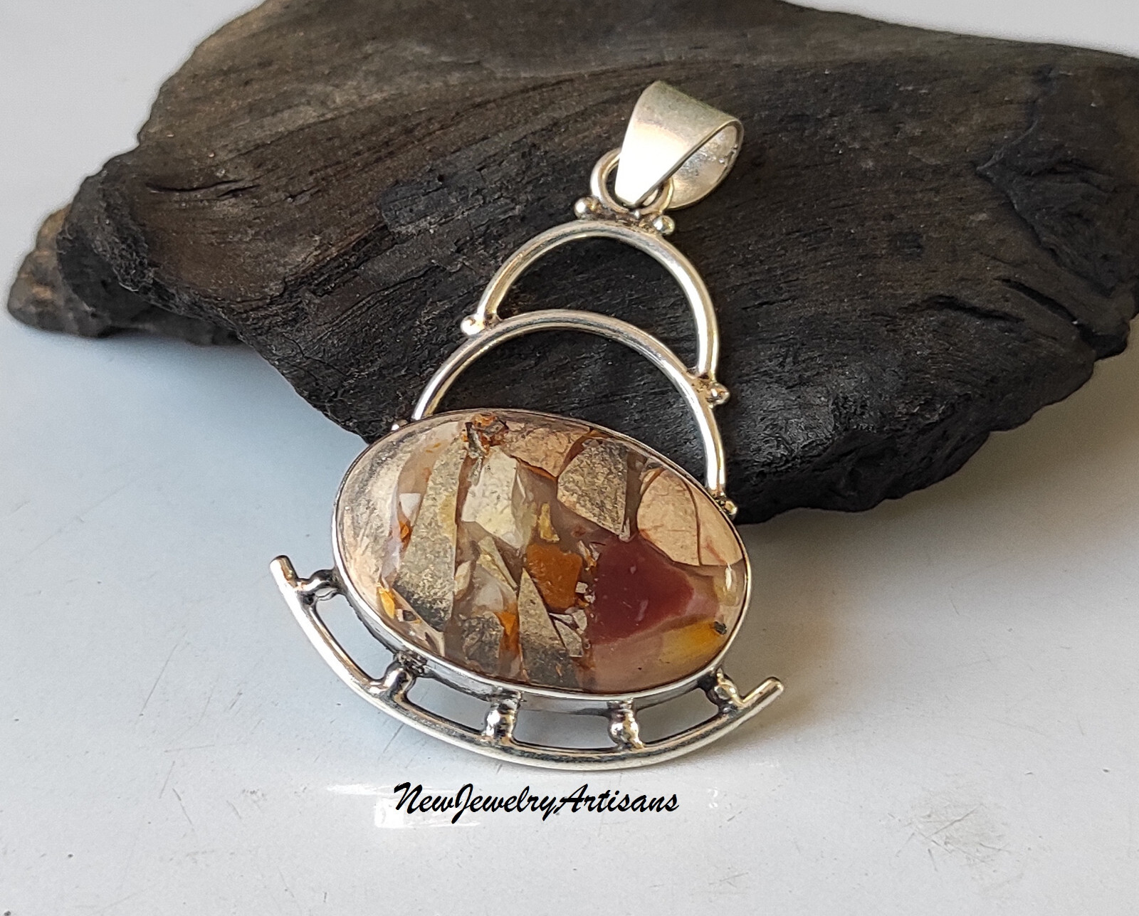 Bricciated Mookite Pendant Handmade Designer pendant wowmen Jewelry Love Gift