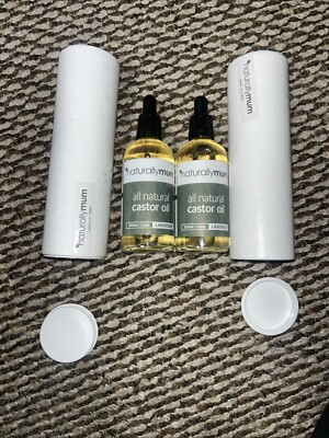NaturallyMum Cold Pressed Castor Oil Natural Serum Vitamin E Oil Lavender 3.5oz