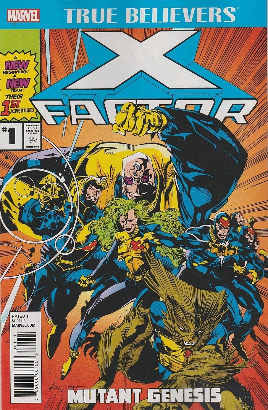 True Believers X-FACTOR #1 (Reprint / #71 / Mutant Genesis / 1991 / NM)