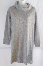 Max Studio Weekend Dress Womens S Gray Cowl Neck Lightweight Sweater Pockets EUC