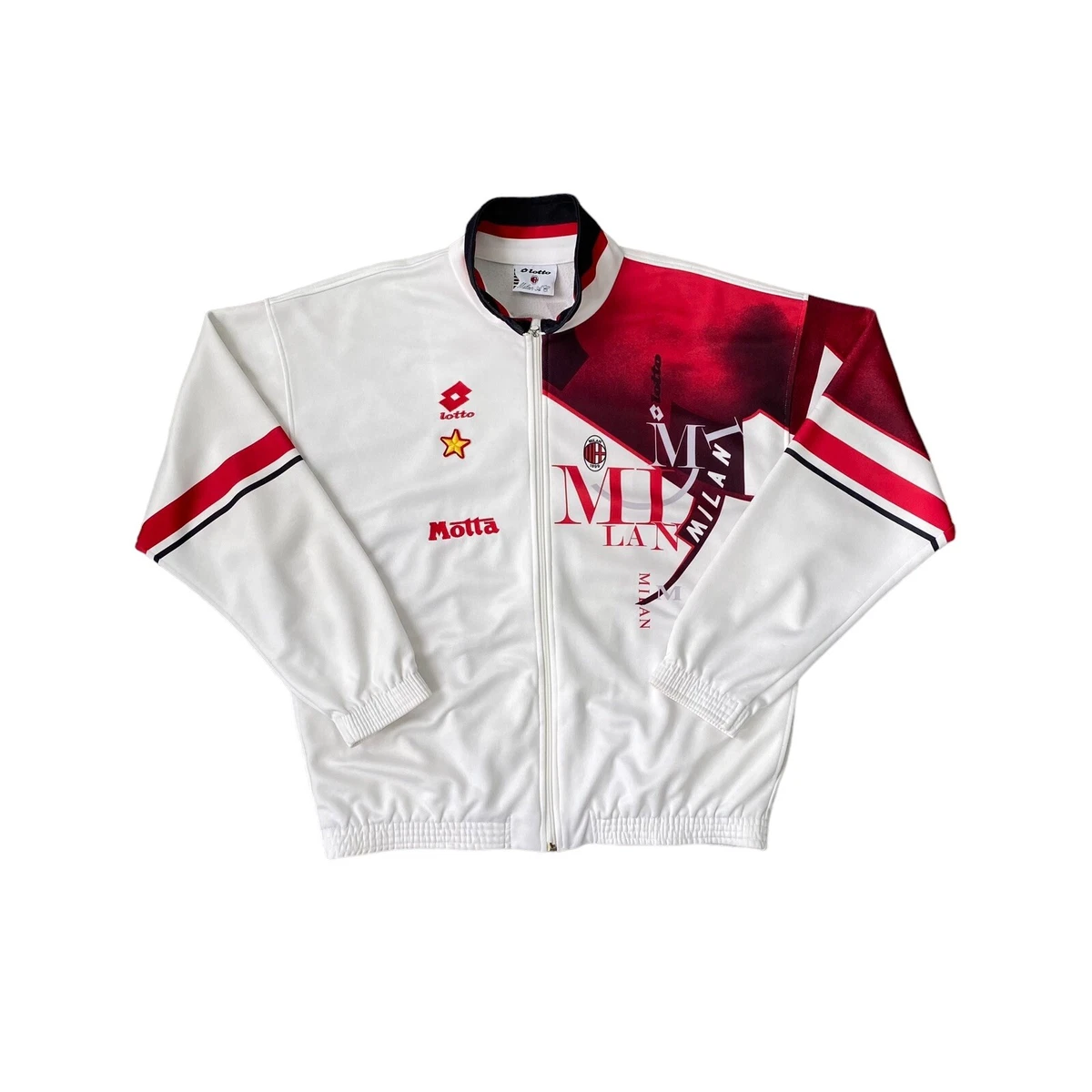 Vintage Lotto AC Milan Soccer Track Jacket Size XL