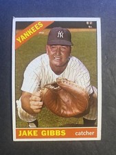 1966 Topps Baseball Jake Gibbs New York Yankees Card #117
