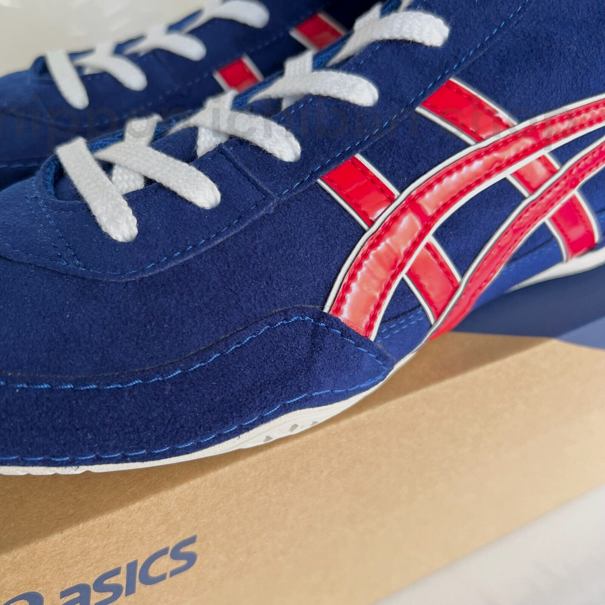 In stock】ASICS Wrestling Shoes 1083A001 EX-EO TWR900 Blue x Red x