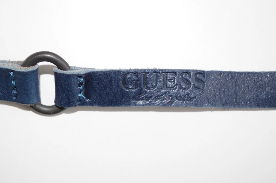 GUESS talla M/95 CM MUJER CUERO GENUINO GAMUZA CINTURA CINTURÓN FINO NOBUCK 301 Foto 2 de 3
