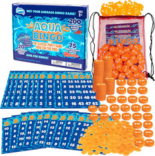 Aqua Pool Bingo Diving Game for Adults  Kids- Swim for  Call 75 Sinking Number