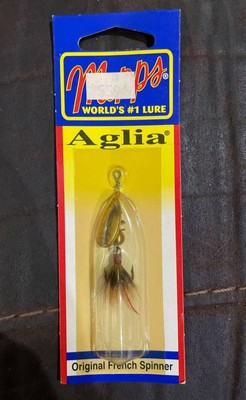 Mepps AGLIA 0 1/12oz Dressed Gold blade brown tail