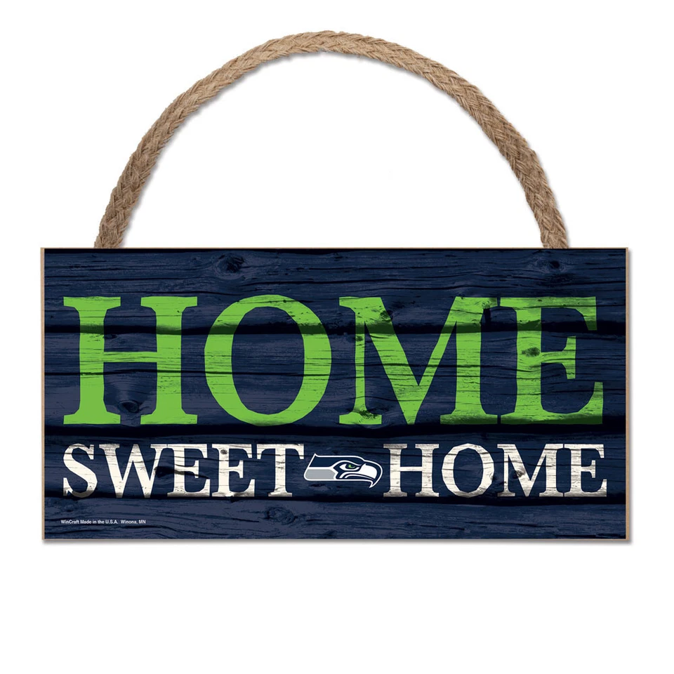 NFL Seattle Seahawks Home Sweet Wood Sign Holzschild Holz Wandschmuck Deko - Bild 1 von 1