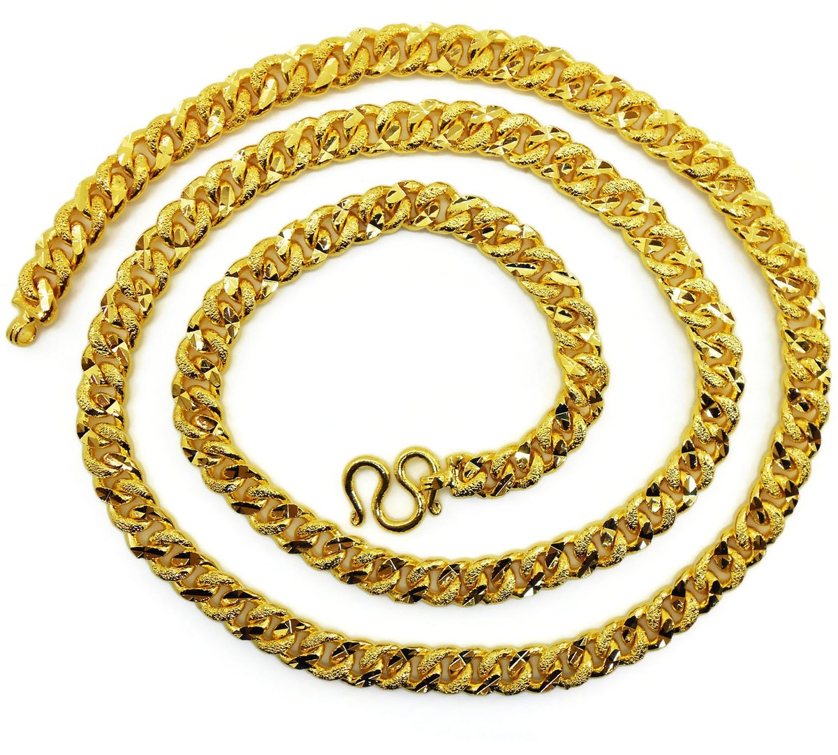 Cadena 22k 23k 24k Collar Gp De Oro Tailandés Baht 24 50 Gra - Foto 7