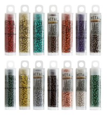 BeadSmith Brass Base Metal Seed Beads Large Hole Many Colors Sizes