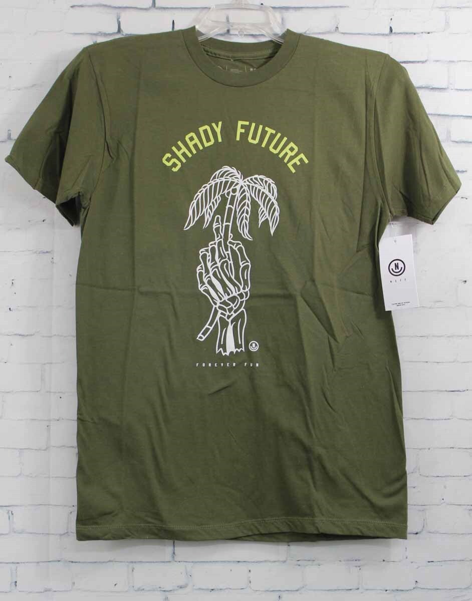 Футболка Neff Tripping Shady с коротким рукавом мужская среднего размера в стиле милитари Зеленая Новая 3290₽