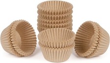 500 PCS Mini Cupcake Liners Natural Muffin Liners Greaseproof Paper Baking Cups