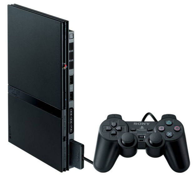 Sony SCPH70004 PlayStation 2 Slim Console Charcoal Black for sale