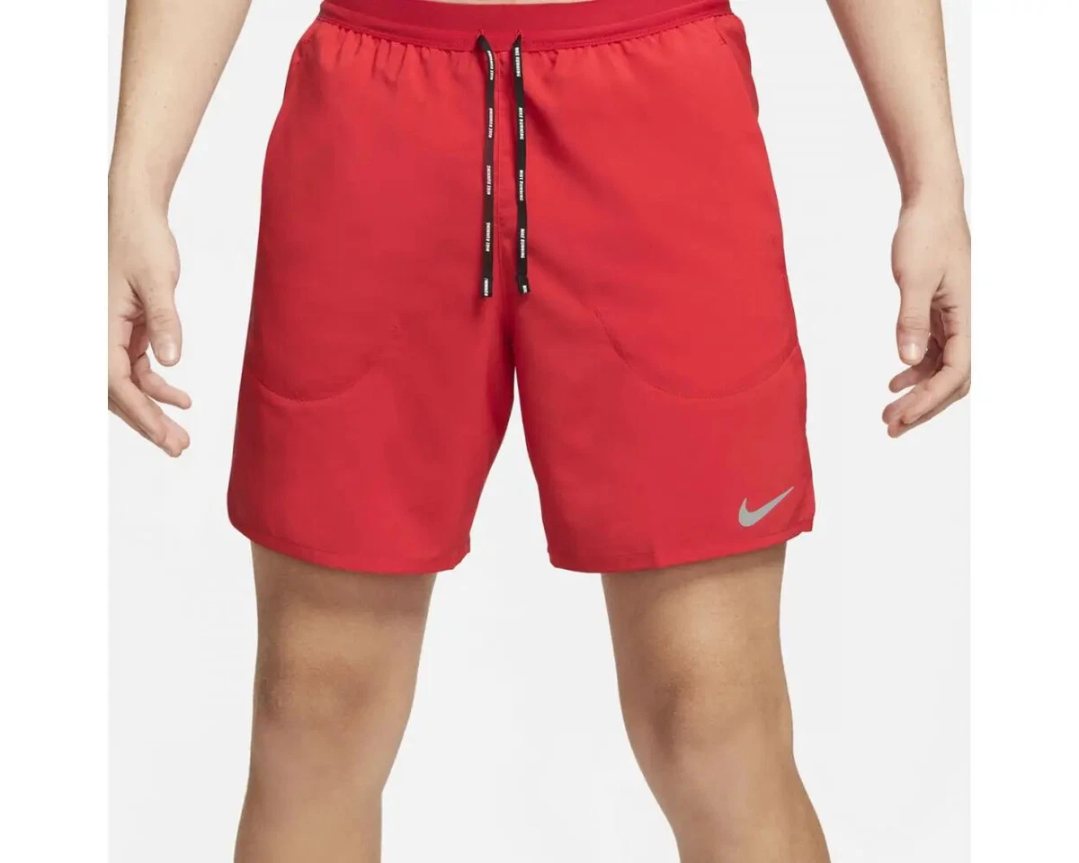 NEW NIKE MENS L XL FLEX STRIDE RUNNING SHORTS 7 inch 2in1 UNIVERSITY RED  CJ5471