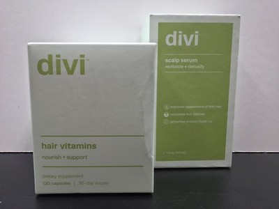Divi Hair Vitamins 120 ct. & Scalp Serum 1 fl. oz. Bundle NEW/SEALED