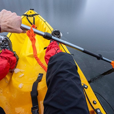 Kajak Aufgewickelt Einstellbare Schleife Helles Seil Kajak -Paddel Mit Carabiner