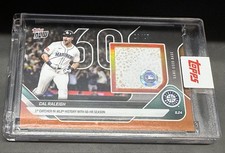 2025 Topps Now Cal Raleigh #765A Orange /25 60th HR Game Used Base Relic Mariner