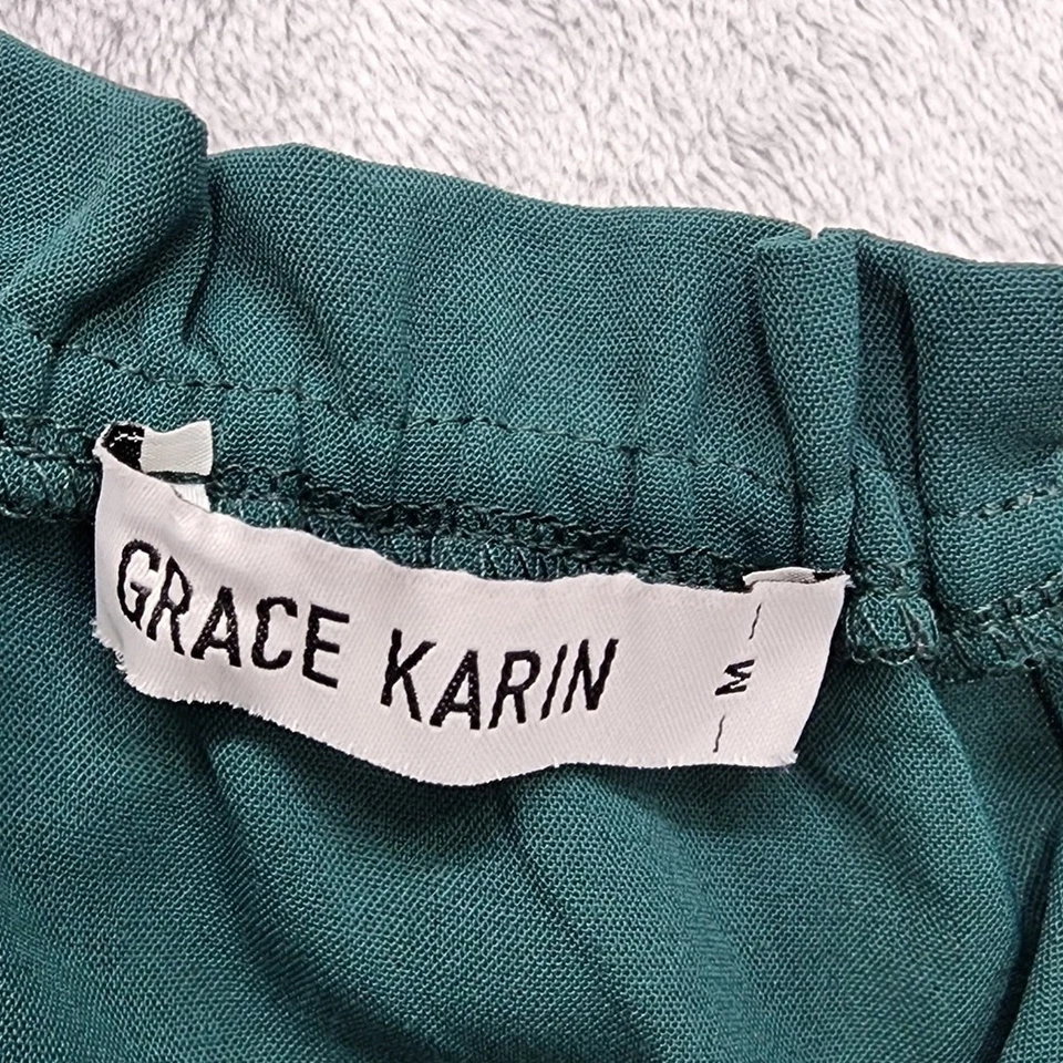 Grace Karin Dress Womens M Sleeveless Halter Ruffle Neck Tie Waist Sundress Midi - Image 4 of 4