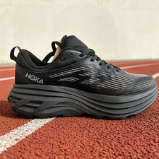 Men s HOKA Bondi 8 TS Caged Black Ultra Cushion Road Running Shoes - US 10