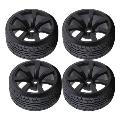 4X 12mm Hex Hub Drift Wheel Rim Tires for Tamiya TT01 TT02 1/10 RC Racing Car e
