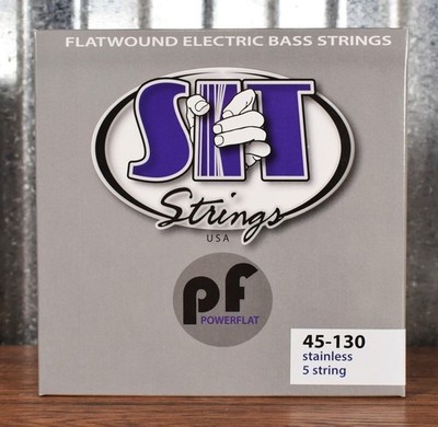SIT Power Flat PF545130L 5 String Flat Wound Stainless Steel Bass Set 45-130