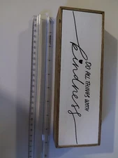 Eccolo Ltd 8 7/8" Wood Box Sign Plaque Shelf Sitter DO ALL THINGS WITH KINDNESS