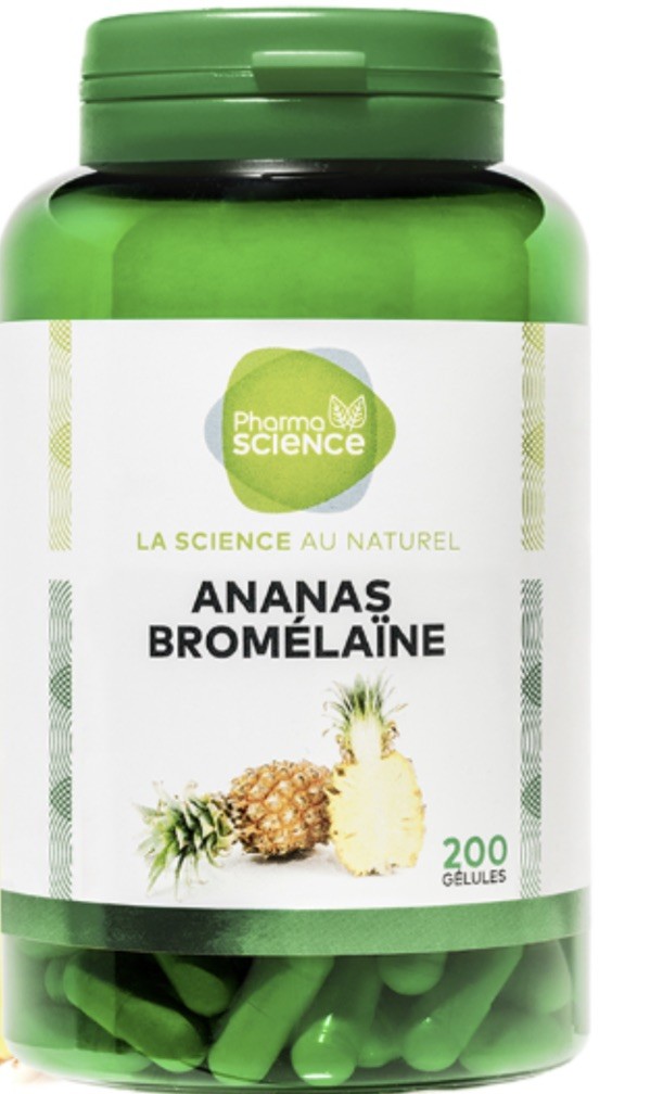 Pharmascience ananas bromélaïne 200 gélules pour le confort digestif