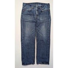Levis 505 Regular Fit Jeans Mens 36x30 Medium Wash Blue Straight Leg Denim