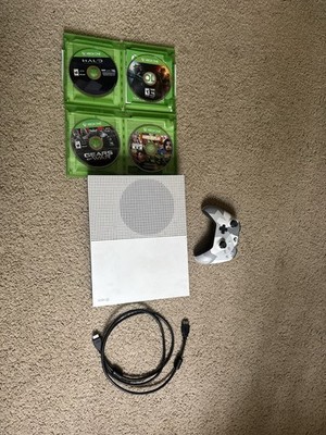 Microsoft Xbox One S 500GB White Video Game Console Controller with games