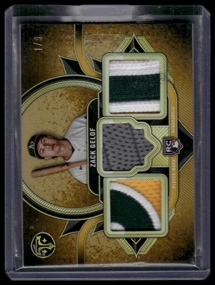 /9!!2024 Topps Triple Threads Zack Gelof Rookie Team Relics Gold 1/9 FIRST PRINT