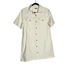 Madewell Denim Boxy Shirtdress in Vintage Canvas Size Medium Mini Dress