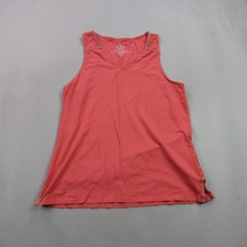 K hl Women's Coral V-Neck Sleeveless Tank Top Supima Cotton Blend Size S