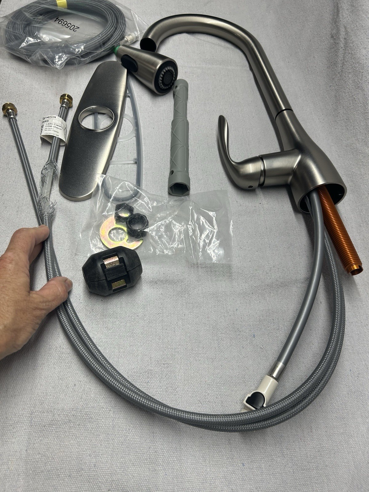Moen Sleek Nickel One-Handle  Kitchen Faucet Damaged