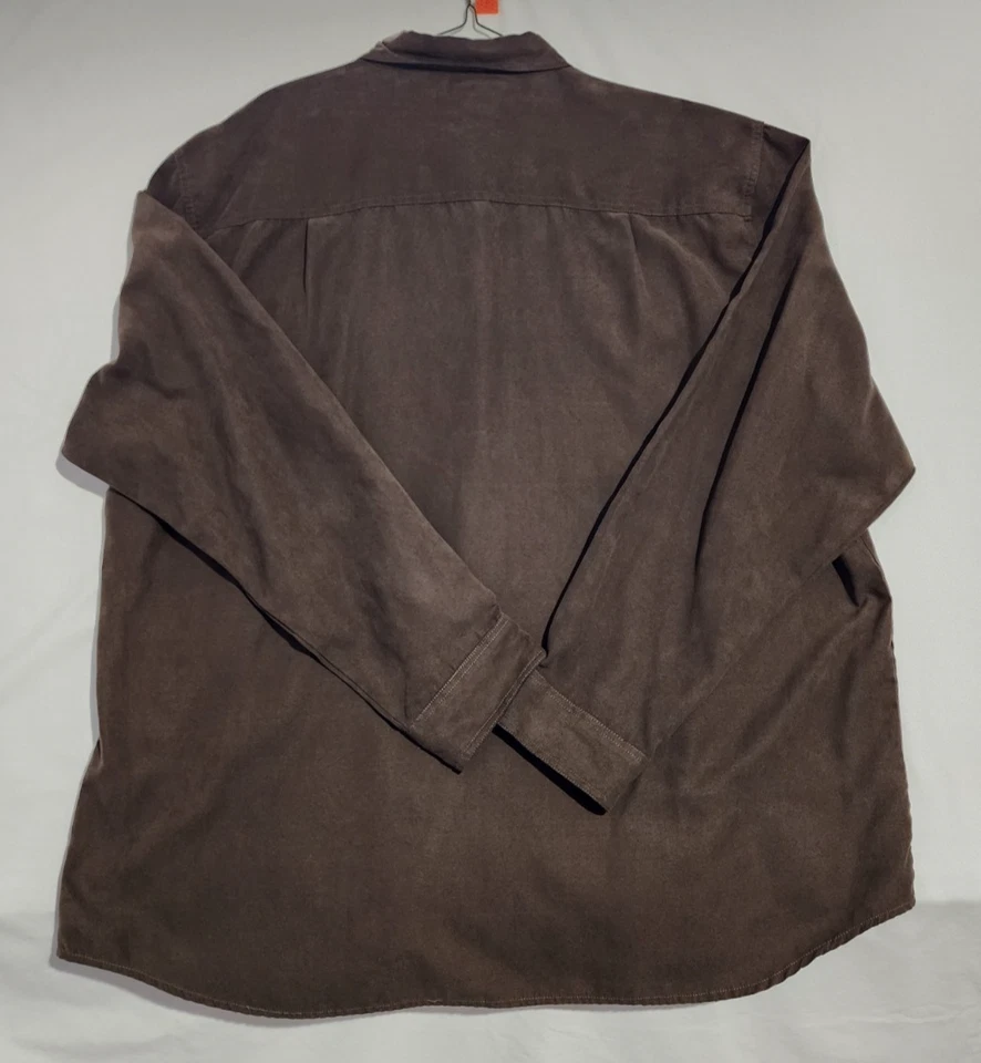 Camisa Clearwater Outfitters Imitación Gamuza Marrón Gris Hombres 2XL Abotonada Foto 2 de 4