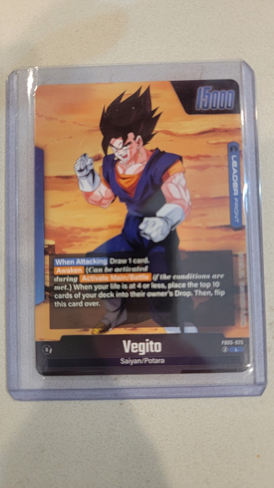 Dragon Ball Fusion World Story Booster 1 Vegito Leader Fb05-025