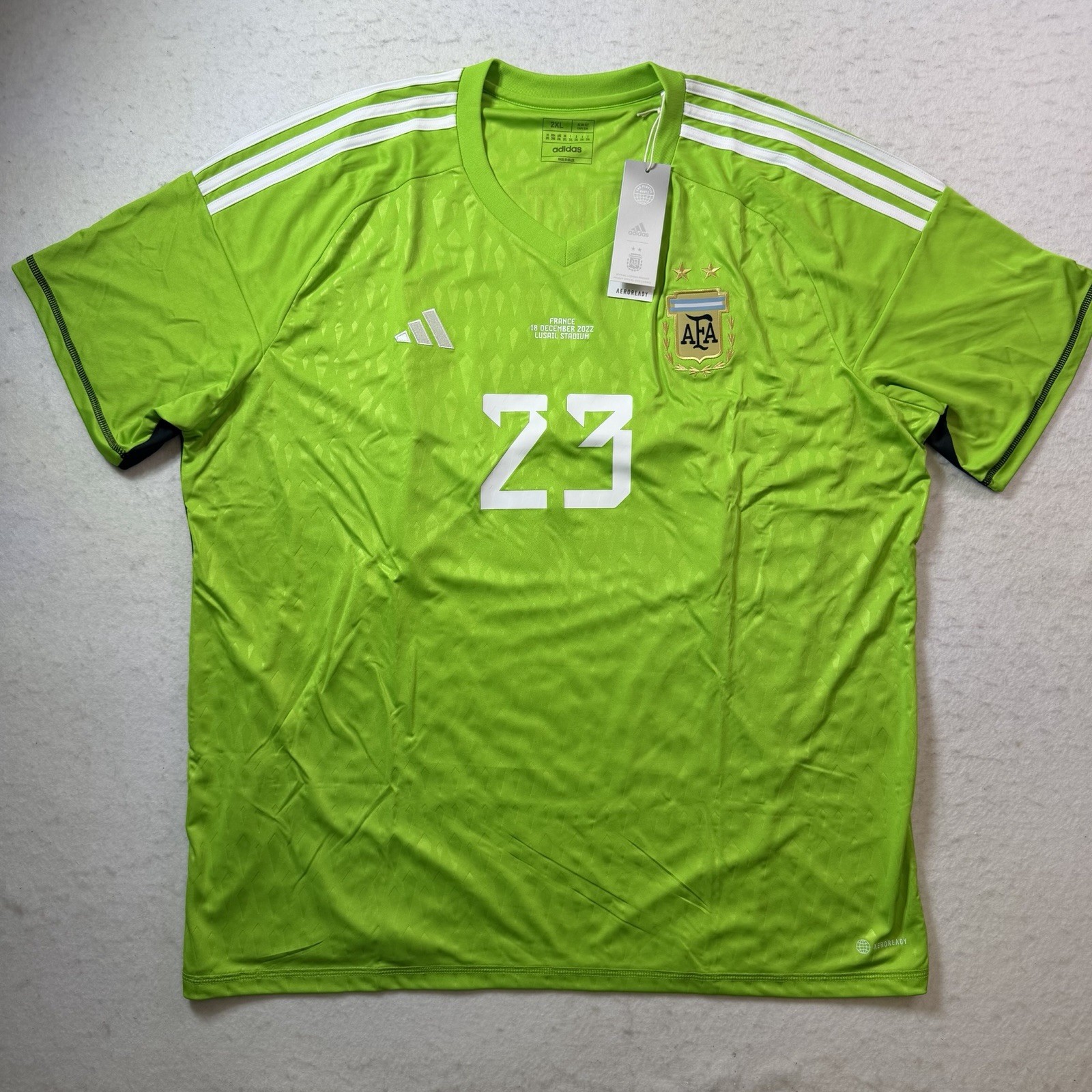Adidas 2022 World Cup Argentina Dibu Emi Martinez Goalie Soccer Jersey Size 2XL