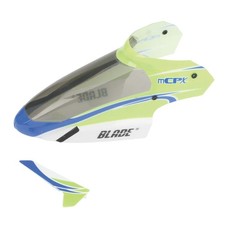 Blade Complete Green Canopy with Vertical Fin: mCP X and Yellow